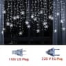 32M Snowflake LED Curtain Lights With 8 Modes US EU Plug 6