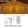 35M40M LED Icicle Curtain String Lights With 8 Modes For Outdoor Holiday Decor 8