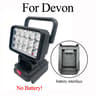 15 LED Portable Work Light For 18V Batteries With Adjustable Spotlight And USB Output 7