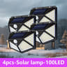 100 LED Solar Motion Sensor Security Light 3 Modes IP65 Waterproof Outdoor Wall Light 7