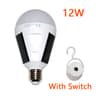 E27 Rechargeable Solar LED Bulb 7W 12W Emergency Camping Light 9