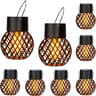 Solar Flame Effect Hanging Lantern  IP65 Waterproof Outdoor Garden Light 7