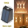 Solar LED Wall Light  IP65 Waterproof Up And Down Outdoor Garden Light 6