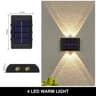 Solar Outdoor Wall Light 212 LED Waterproof Downlight For Garden Fence And Patio 13