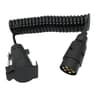 2M 7 Pin Trailer Light Extension Cable Male To Female Coiled Lead 9