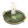 Round Acrylic Serving Tray With Handles For Coffee Table Kitchen And Bathroom 7