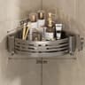 NoDrill Aluminum Corner Shower Shelf With Towel Bar And Hooks 8