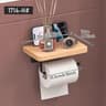 Wooden Wall Mounted Toilet Paper Holder  SpaceSaving Bathroom Roll Dispenser 6
