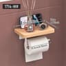 Wooden Wall Mounted Toilet Paper Holder  SpaceSaving Bathroom Roll Dispenser 7