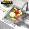 Roll Up Over Sink Stainless Steel Dish Drying Rack 7