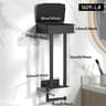 Modern Black Freestanding Toilet Paper Holder And Towel Rack 6