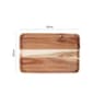 Natural Acacia Wood Serving Tray  Rectangular Coffee Tea And Snack Tray 9