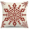 Red Snowflake Christmas Tree Pillow Cover  Festive Holiday Cushion Decor 9