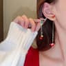 Christmas Asymmetrical Santa Snowman Dangle Earrings For Women 12