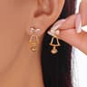Christmas Enamel Hoop Earrings With Tree Snowflake And Candy Cane Charms 13