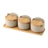 Japanese Ceramic Spice Jar With Bamboo Lid And Spoon For Salt Sugar And Seasonings 8