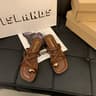 Womens Cross Strap Toe Loop Slide Sandals  Lightweight Summer Beach Shoes 4