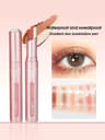 Gradient DualColor Eyeshadow Stick Waterproof Pearlescent Shimmer Eye Makeup 10