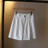 Womens High Waist Washed Cotton Shorts  Loose Wide Leg Summer Casual Pants 11