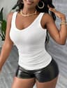 Womens Summer VNeck Crop Tank Top Sleeveless Casual Camisole 8
