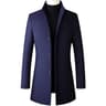 Mens Oversized Wool Blend Pea Coat Winter Business Casual Overcoat 3