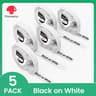 5 Pack 12mm Label Tape Refills Compatible With Phomemo P12 And Dymo LetraTag 6