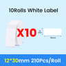 Waterproof White Thermal Label Sticker Paper For D101 D11 D110 Printers  3510 Rolls 19