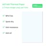 Folded Thermal Printer Paper For A40 Portable Printer QuickDry Inkless Printing Sheets 10