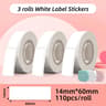 3 Rolls White SelfAdhesive Thermal Label Paper Replacement Sticker Tape For Q30 Label Printer 11