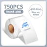 Waterproof White Round Thermal Label Stickers For Shipping And Product Packaging 18