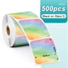 Rainbow Round And Square Thermal Sticker Labels For Shipping Packaging And DIY Branding 19