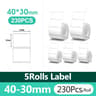 Waterproof White Thermal Label Paper Rolls For B1 B21 Printers  3510 Rolls 8