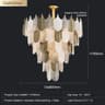 Luxury Postmodern Glass Chandelier E14 Long Hanging Pendant Light For Villa Lobby And Living Room 7