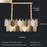 Luxury Postmodern Glass Chandelier E14 Long Hanging Pendant Light For Villa Lobby And Living Room 9