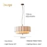 WabiSabi Fabric LED Pendant Light Minimalist Hanging Ceiling Lamp For Dining Room And Living Room 8