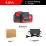 18V 21V Rechargeable Lithium Ion Power Tool Battery With LED Display 20Ah 40Ah 6