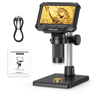 1600X Digital Microscope With 43 Inch IPS Screen Coin  PCB Inspection Microscope With LED Lights 1