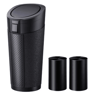 Car Trash Can With Lid Compact Auto Dust Organizer With Garbage Bags 2