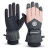 Winter Waterproof Ski Gloves Touchscreen PU Leather Non Slip Snow Gloves For Motorcycle And Cycling 2