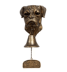Dog Theme Welcome Doorbell 3D Funny Bulldog Head Cast Iron Resin Hanging Bell 12