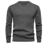 Mens Crew Neck Sweatshirt Solid Color Spring Jogging And Outdoor Sweatwear 8
