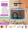 Childrens Indoor Trampoline Household Baby Bouncing Bed With Safety Band For Fun Exercise 2