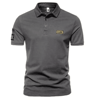 Mens Summer Short Sleeve Embroidered Polo Shirt Lightweight Breathable Solid Color T Shirt 1