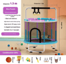 Kids Indoor Bouncy Trampoline Baby Fitness Jumper With Safety Net And Thick Steel Frame 10