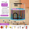 Kids Indoor Bouncy Trampoline Baby Fitness Jumper With Safety Net And Thick Steel Frame 14