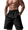 Mens Linen Cotton Elastic Waist Shorts Lightweight Summer Jogging And Basketball Wear 2