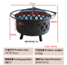 Outdoor Stove Grill Set Tea Brewing And Barbecue Heating Table With Grill Rack 4