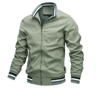 Mens Stand Collar Zipper Jacket Waterproof Outdoor Windbreaker Bomber Coat 3