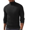 Mens Slim Fit Turtleneck Sweater Warm Knitted Long Sleeve Pullover 9