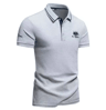 Mens Summer Embroidered Polo Shirt Lightweight Casual Lapel Tee For Streetwear And Business 2